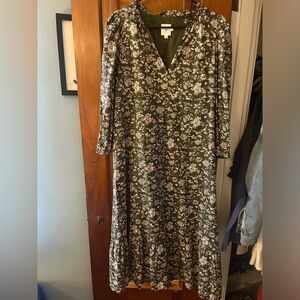 The Nines by Hatch Floral Midi Maternity Dress